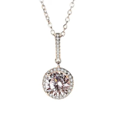【米蘭精品】現貨+預購 莫桑鑽項鍊925純銀吊墜(2克拉8心8箭滿鑽聖誕節情人節生日交換禮物女飾品73yk13)