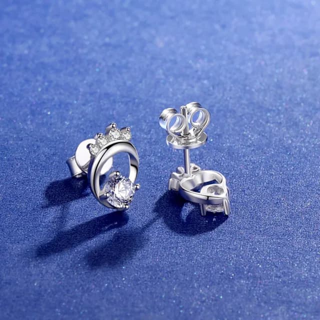【米蘭精品】現貨+預購 莫桑鑽耳環925純銀耳針(0.3ct小腳丫鏤空可愛情人節生日禮物女飾品73yk84)