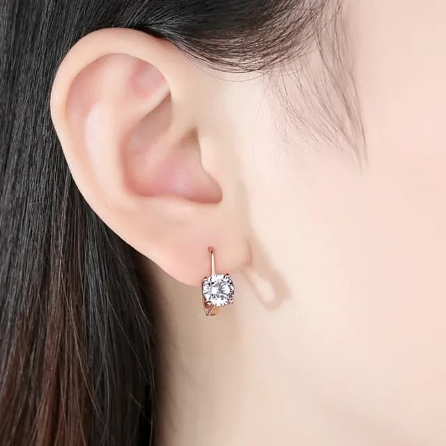【米蘭精品】現貨+預購 莫桑鑽耳環925純銀耳扣(1克拉四爪鑲嵌氣質情人節生日聖誕節禮物女飾品4色73yk74)