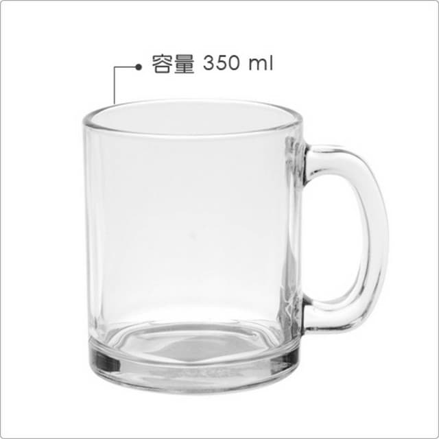 【EXCELSA】玻璃馬克杯 350ml / 水杯 茶杯 咖啡杯 母親節禮物