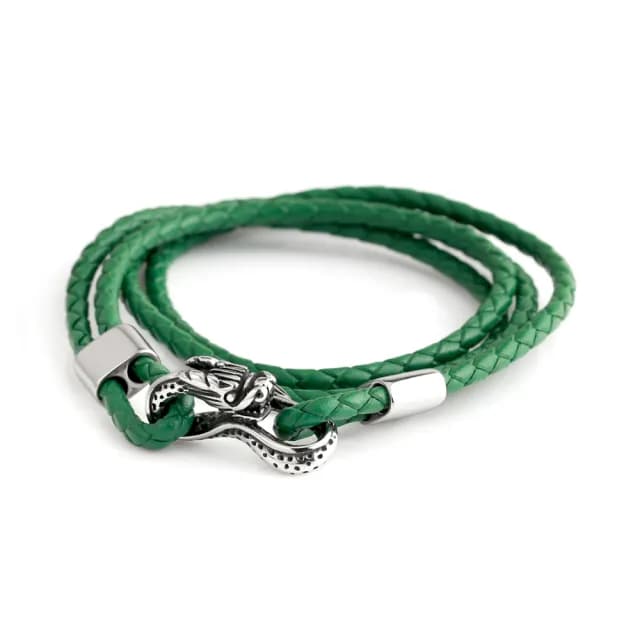 【AchiCat】編織皮手鍊．雙圈．龍年開運．男生(白色情人節禮物)