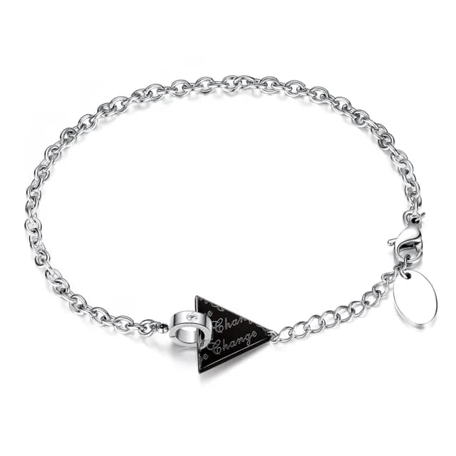 【GIUMKA】快速倉．女手鍊．黑色．白鋯(情人節禮物)