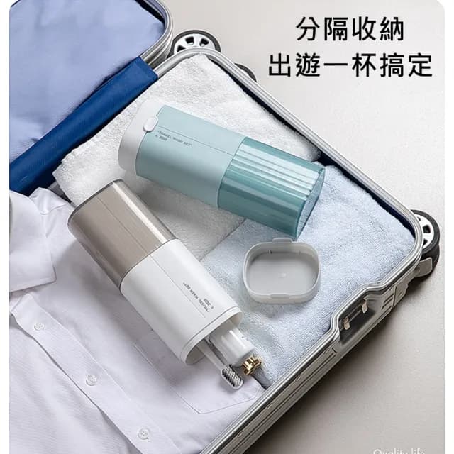 【bebehome】多功能旅行盥洗毛巾牙刷收納盒(旅行收納 情侶牙刷杯 旅行漱口杯 收納杯 洗漱杯 兒童餐具收納)