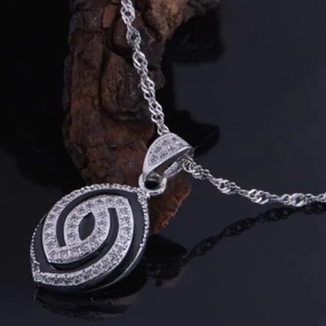 【米蘭精品】現貨+預購 鍍白金項鍊鑲鑽吊墜(復古水滴設計情人節生日聖誕節交換禮物女飾品73cy12)