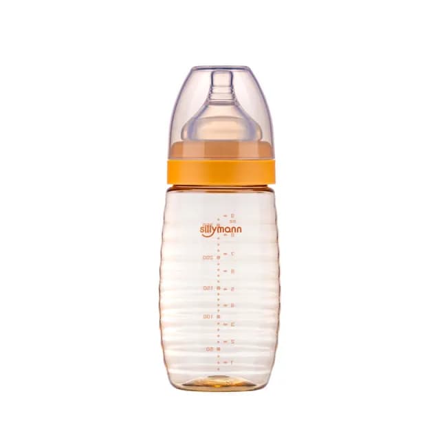 【sillymann】寬口徑母乳實感PPSU輕巧設計款蜂蜜奶瓶(260ml)