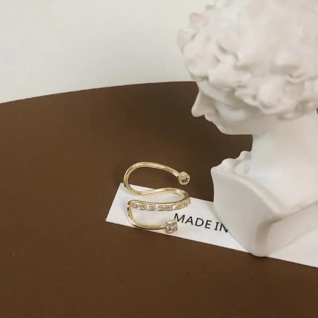 【NDM 南大門】相遇 不對稱耳骨夾式耳環無耳洞耳扣耳夾耳窩夾(1個入)