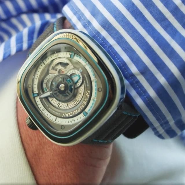 【SEVENFRIDAY】蔚藍夏季限量機械錶 送禮 禮物 推薦(P3C/08)