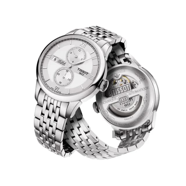 【TISSOT 天梭】天梭 LE LOCLE 力洛克雅仕機械錶-銀/40mm 禮物 送禮 推薦(T0064281103802)