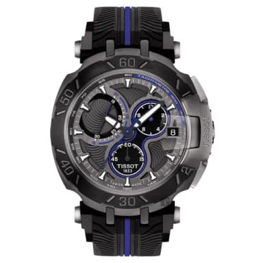 【TISSOT 天梭】天梭 T-RACE MOTOGP 2017限量版賽車錶-黑x藍/45mm 禮物 送禮 推薦(T0924173706100)