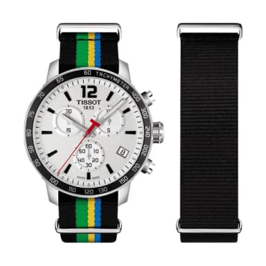 【TISSOT 天梭 官方授權】QUICKSTER 2015 特別版運動手錶-銀/42mm 男錶 禮物 推薦(T0954171703702)