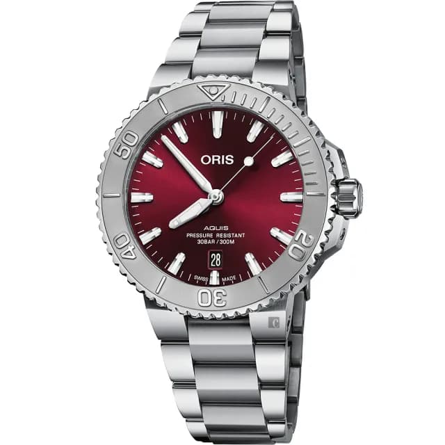 【ORIS 豪利時】Aquis Relief 日期潛水機械錶-41.5mm 禮物 送禮 推薦(0173377664158-0782205PEB)