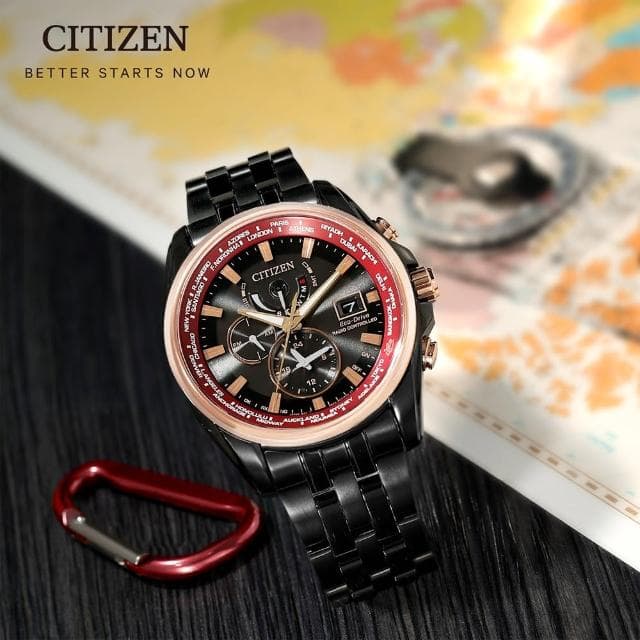 【CITIZEN 星辰】限量 台灣25周年限定 光動能電波手錶 母親節 禮物 男錶(AT9124-88E)
