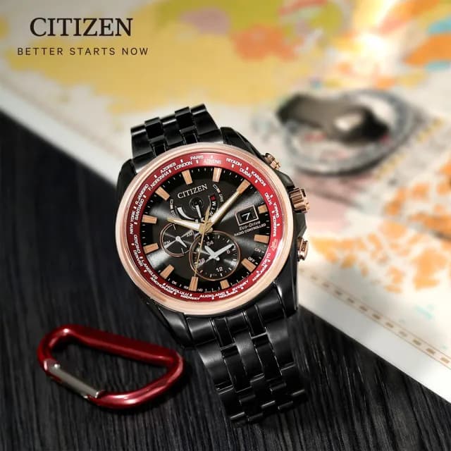 【CITIZEN 星辰】限量 台灣25周年限定 光動能電波手錶 七夕 情人節禮物(AT9124-88E)