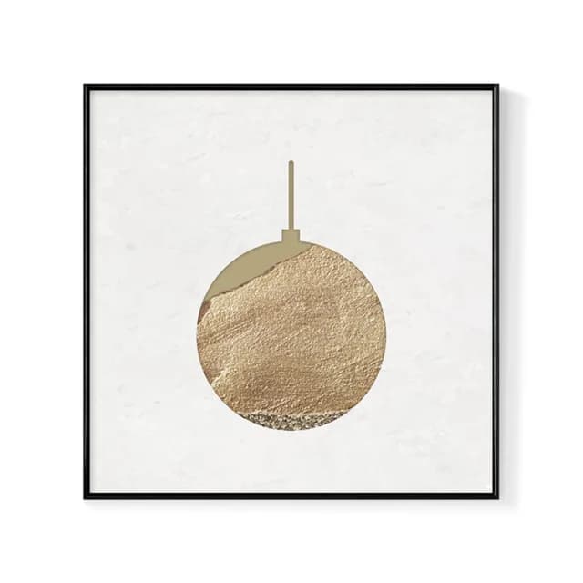【菠蘿選畫所】初冬獻禮－高腳杯-40x40cm(佈置/聖誕節掛畫/交換禮物/空間佈置/北歐/臥房/方形/掛畫)