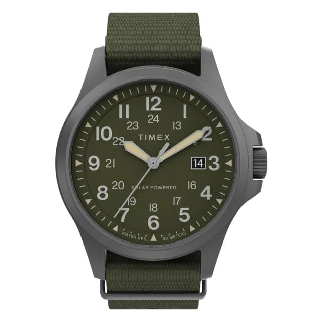【TIMEX】天美時 遠征系列 太陽能探險手錶(深綠TXTW2V03700)