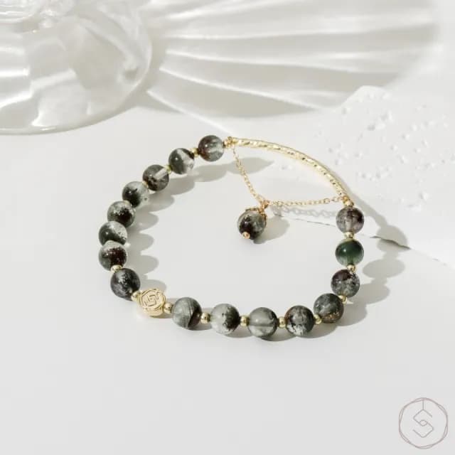 【SPANCONNY 飾品控】春風野草 l 綠幽靈 l 天然水晶手鍊(正財運+事業)