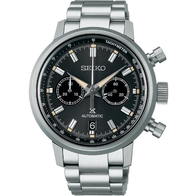 【SEIKO 精工】Prospex 熊貓錶 黑熊 SPEEDTIMER 機械計時錶 母親節 禮物 送禮(SRQ037J1/8R46-00B0D)