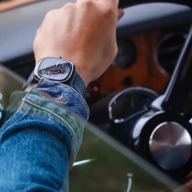 【SEVENFRIDAY】T系列 特殊漸層自動上鍊機械錶-藍/45mm 送禮 禮物 推薦(T3)