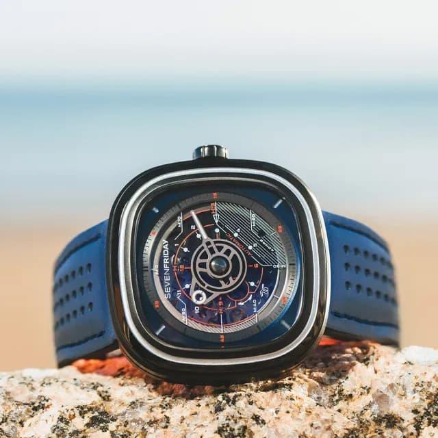 【SEVENFRIDAY】T系列 特殊漸層自動上鍊機械錶-藍/45mm 送禮 禮物 推薦(T3)
