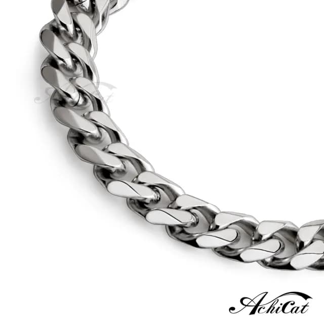 【AchiCat】古巴鏈．手鍊．粗鏈條．低敏．男生(白色情人節禮物)