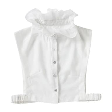 【米蘭精品】現貨+預購 假領子襯衫領片(網紗木耳邊立領百搭女裝配件情人節生日聖誕節交換禮物2色74ac33)
