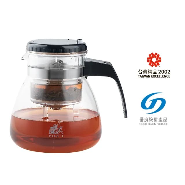 【台灣精品獎】飄逸杯 1500CC  台灣製造 原創(GL-867 316不銹鋼濾網 食品級玻璃杯 茶具 咖啡壺 茶壺)