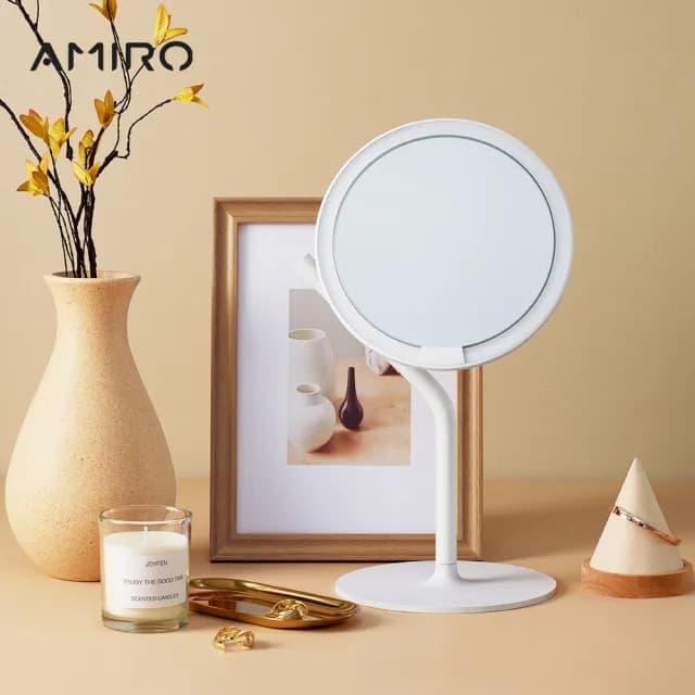 【AMIRO】Mate S 系列LED高清日光化妝鏡(美妝鏡 彩妝鏡 情人節禮物 禮盒 送禮)
