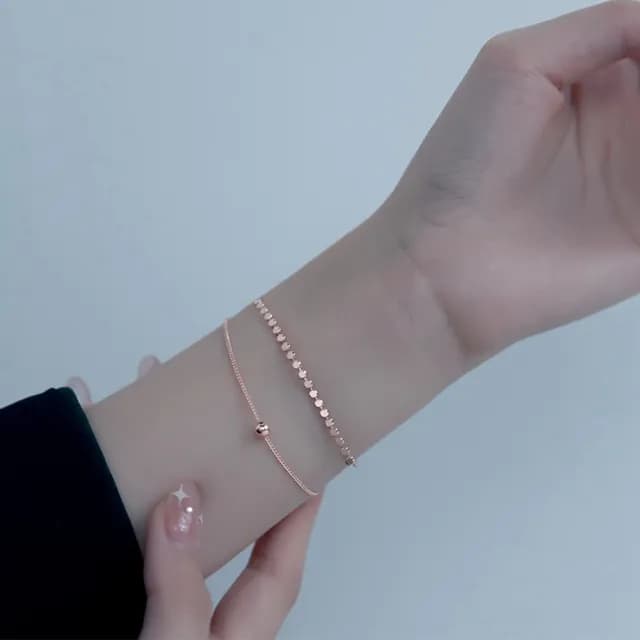 【Porabella】925幸運純銀雙層手鏈 Bracelet