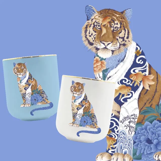 【TALES 神話言】水虎福杯-小茶杯2入(文創 藝術 Chris 虎年 招財)