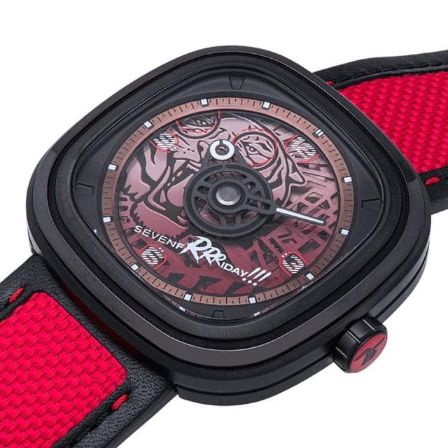 【SEVENFRIDAY】虎年限量版 自動上鍊機械錶-紅/45x45.6mm 送禮 禮物 推薦(T3/05)