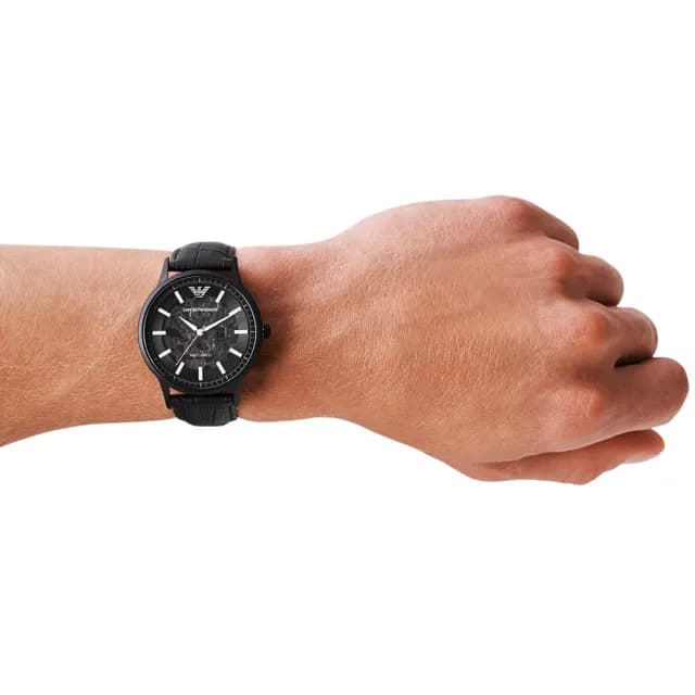【EMPORIO ARMANI】亞曼尼 紳士鏤空機械錶-43mm 禮物 送禮 推薦(AR60042)