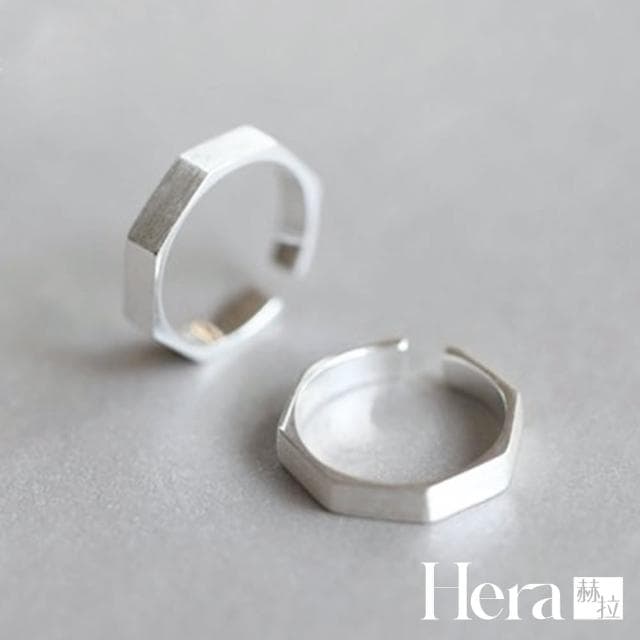 【HERA 赫拉】精鍍銀螺帽幾何戒指可調節指環 H111030110(女戒 情人節禮物 生日禮物)