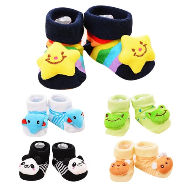 【Baby 童衣】任選 新生兒寶寶動物立體襪五入組 彌月禮物 88145(共２款) - momo購物網 - 好評推薦 -