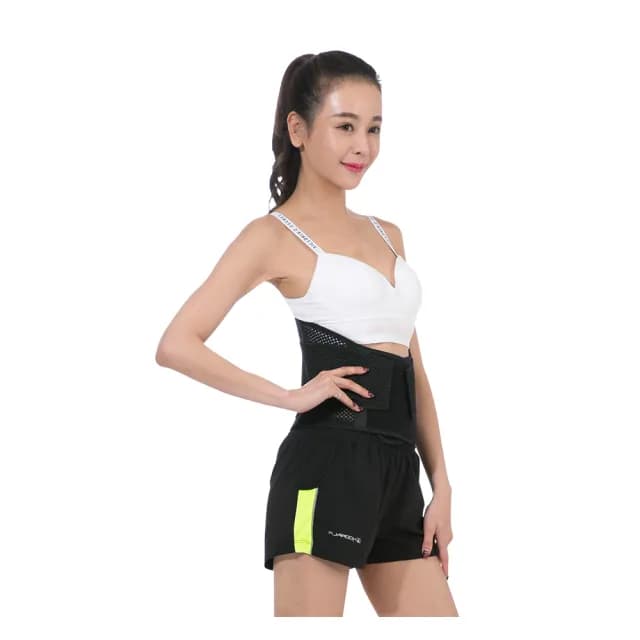 【Qi Mei 齊美】會呼吸的腰帶 超透氣格網挺立護腰1入組-黑.膚 2色可選(磁力貼 運動 護具 父親節禮物)