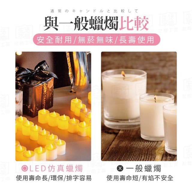 【指選好物】LED電子蠟燭 24入(LED蠟燭 求婚道具 婚禮佈置 尾牙表演 生日佈置 會場佈置)