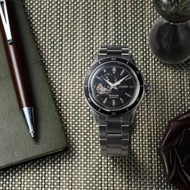 【SEIKO 精工】Presage Style60’s 復古風 開芯機械腕錶 母親節 禮物 推薦(SSA425J1/4R39-00Z0D)