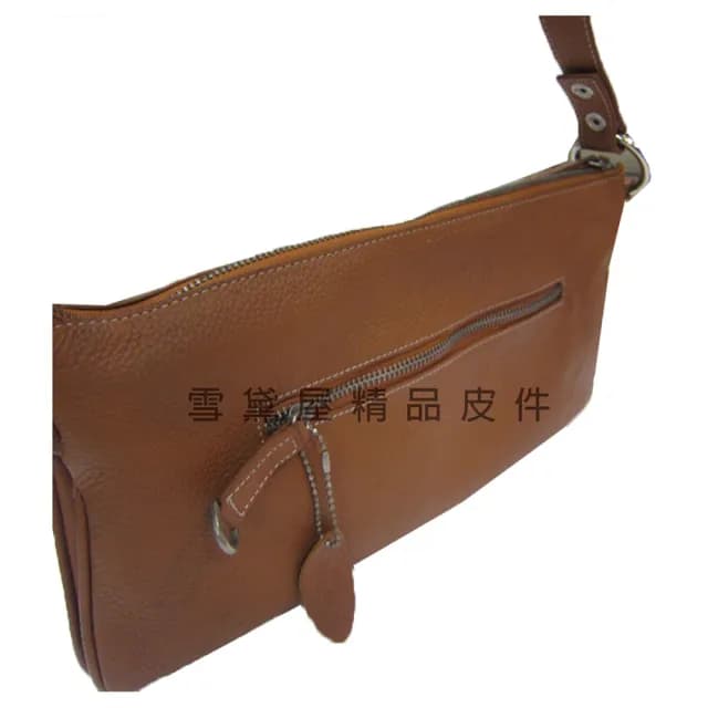 【SNOW.bagshop】情人節禮物 真皮 肩背包中容量主袋+外袋(真皮包包 共四層扁包100%進口牛皮革復古仿舊提肩