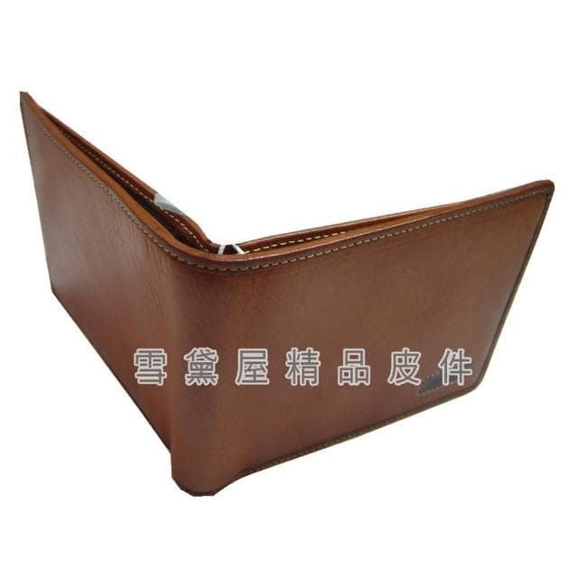 【SNOW.bagshop】母親節禮物 男用短型皮夾(進口專櫃100%進口牛皮標準尺寸復古二折型內釦蓋式零錢袋)