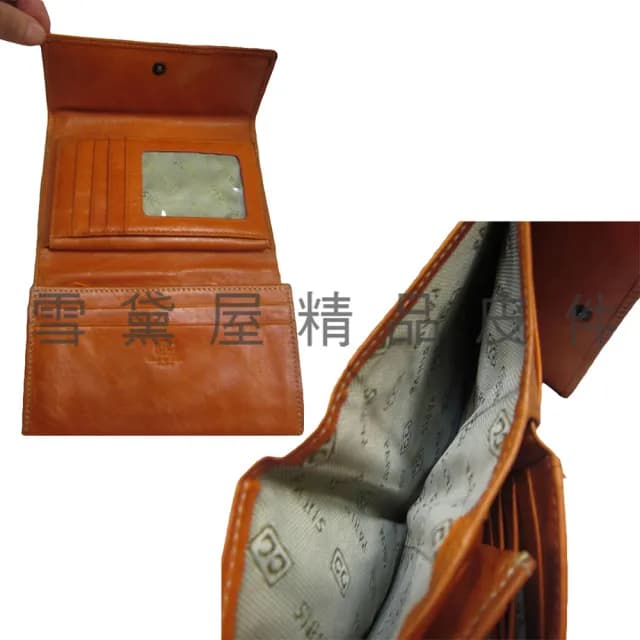 【SNOW.bagshop】情人節禮物 真皮包包  中夾中性復古皮夾(四折暗扣主袋100%進口牛皮革材質輕巧大方復古款)