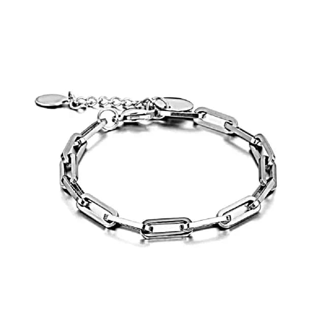 【米蘭精品】現貨+預購 鈦鋼手鍊鈦鋼手鏈(幾何方形環扣粗鏈男女飾品生日情人節聖誕節交換禮物74fl2)