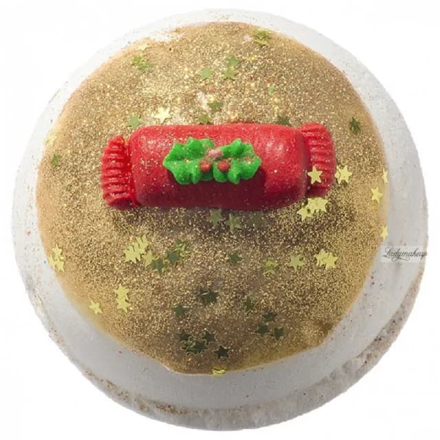 復活 聖誕節 新年系列 粉紅聖誕 炸彈泡澡沐浴球 1入/150G(精油香氛、手工、滋潤、禮物)