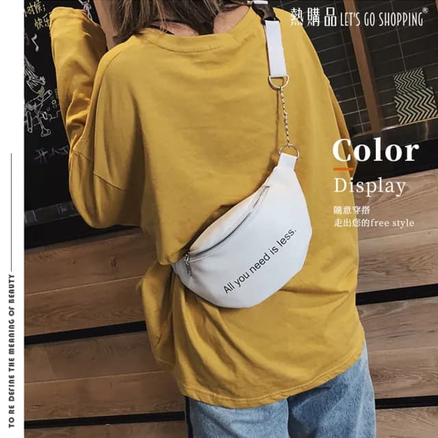 【LGS熱購品】情人節禮物 斜背包 - 女士款 黑白雙色(可調背袋/小體積/大容量)