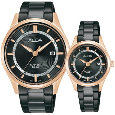 【ALBA】雅柏 時尚大三針情侶手錶 對錶-41+30mm 禮物 送禮 推薦(AS9R10X1+AH7BP8X1)