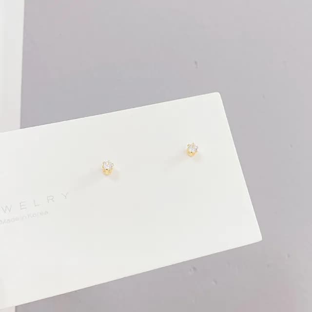【Umi】一卡3對925純銀針微鑲鋯石星星月亮造型耳環(日韓時尚潮流耳飾耳針耳墜耳釘)