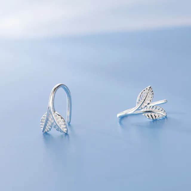 【Umi】唯美時尚浪漫葉子造型耳環(日韓時尚潮流女飾品 銀色耳飾 耳針 耳墜 耳釘 生日 情人節 禮物)