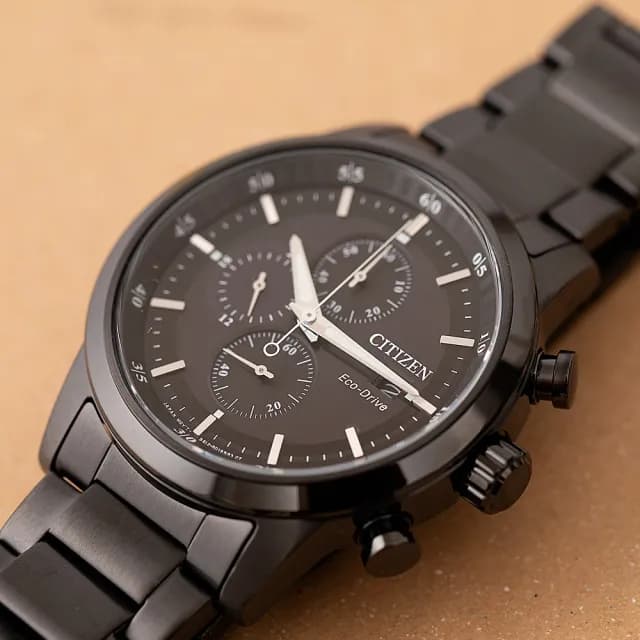 【CITIZEN 星辰】亞洲限定光動能三眼計時手錶(CA0615-59E)