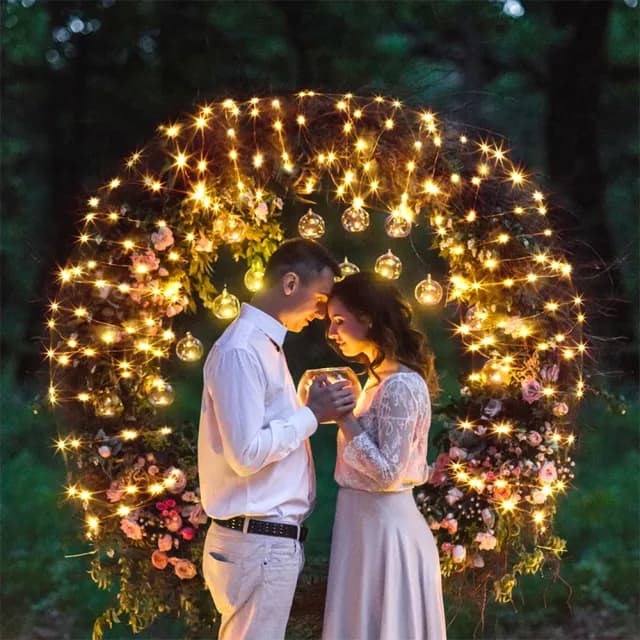 聖誕佈置太陽能LED防水銅線燈串10米2組(聖誕燈 氣氛燈 銅線燈 求婚 佈置 聖誕節布置 交換禮物)