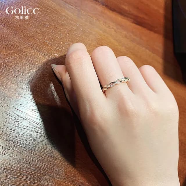 【Gulicc】戒指 麻花 開口(雙11 聖誕節 生日 造型戒 食指戒 尾戒 禮物)