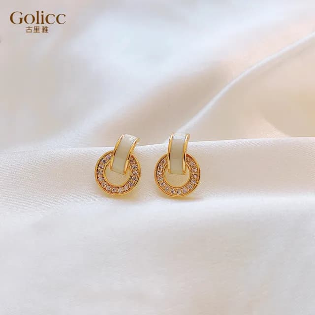 【Golicc】圓圈 極簡 耳環(七夕 情人節 生日 飾品 耳釘 耳飾 耳墜 禮物)