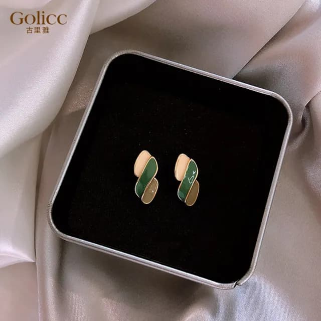 【Golicc】彩色 滴釉 耳環(七夕 情人節 生日 飾品 耳釘 耳飾 耳墜 禮物)